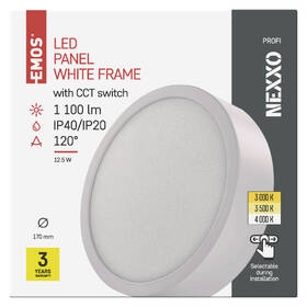 LED stropné svietidlo EMOS Nexxo, kruh, 12,5 W, CCT biele

 obrázok produktu 2 z 2