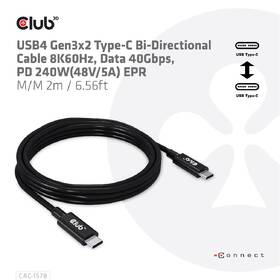 Kábel Club3D USB-C 240W, 2m čierny

 obrázok produktu 2 z 3