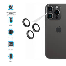 Tvrdené sklo FIXED Sapphire Camera Glass na Apple iPhone 15 Pro/15 Pro Max čierne

 obrázok produktu 2 z 6