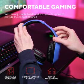 Headset Trust GXT 415B Zirox modrý

 obrázok produktu 10 z 12