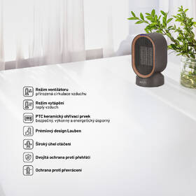 Teplovzdušný ventilátor Lauben Desk Fan&Heater 2in1 600BB čierny

 obrázok produktu 9 z 11