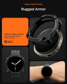 Ochranné puzdro Spigen Rugged Armor na Samsung Galaxy Watch 8 (44mm) čierny

 obrázok produktu 12 z 16