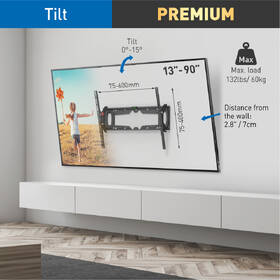 Držiak na TV Barkan E410, výklopný, pre uhlopriečky 13" až 90", nosnosť 60 kg čierny

 obrázok produktu 1 z 6