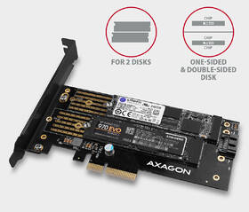 Radič Axagon PCEM2-D - M.2 NVMe M-key + SATA B-key slot 

 obrázok produktu 4 z 6