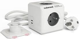 Kábel predlžovací Cubenest PowerCube Extended USB PD 35W, 2x USB-C, 4x zásuvka, 1,5m sivý/biely

 obrázok produktu 2 z 3