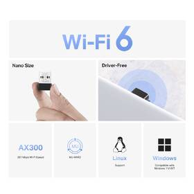 Wi-Fi adaptér Mercusys MA14N AX300 Nano čierny

 obrázok produktu 2 z 8
