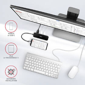 USB Hub Axagon USB 3.2 Gen 1 húb, 3x USB-A, HDMI 4k/60Hz, RJ-45 GLAN, PD 100W, kábel USB-C 20cm sivý

 obrázok produktu 5 z 7