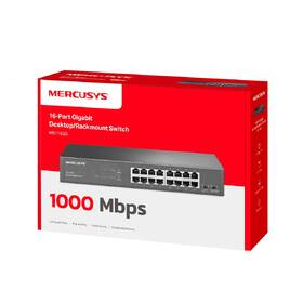 Switch Mercusys MS116GS, 16 port, Gigabit čierny

 obrázok produktu 7 z 13