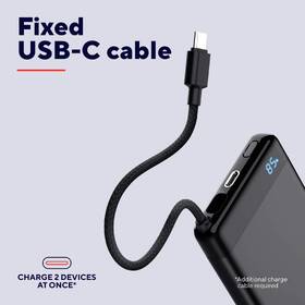 Powerbank Trust Fiera, 10000 mAh, s káblom, 2x USB-C čierna

 obrázok produktu 7 z 11