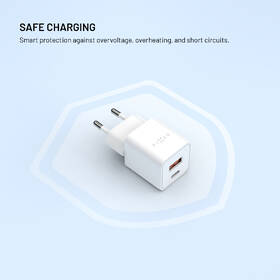 Nabíjačka do siete FIXED GaN Mini s USB-C, USB, 30W biely

 obrázok produktu 5 z 8