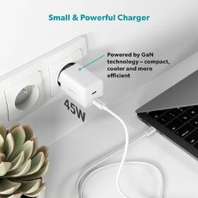 Nabíjačka do siete Epico UltraBoost GaN 45W 2x USB-C + kábel biela

 obrázok produktu 4 z 5