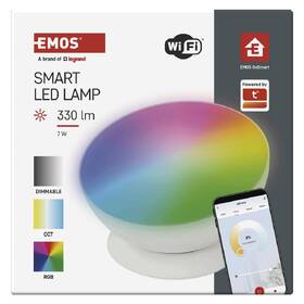 Stolná lampa EMOS GoSmart, 7 W, 330 lm, RGB biela

 obrázok produktu 4 z 7