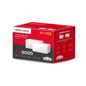 Kompletný Wi-Fi systém Mercusys Halo H90X, AX6000 WiFi6 Mesh (2-pack) biely

 obrázok produktu 6 z 6