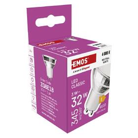 LED žiarovka EMOS bodová, 3W, 345lm, GU10, neutrálna biela 

 obrázok produktu 6 z 13