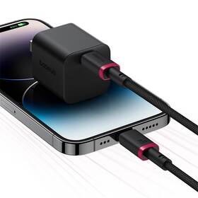 Kábel Baseus Dura USB-C/Lightning, 20W, 1m čierny/červený

 obrázok produktu 7 z 16
