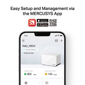 Kompletný Wi-Fi systém Mercusys Halo H85X AX3000 Mesh Wi-Fi 6 (2 ks) biely

 obrázok produktu 7 z 9
