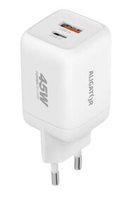 Nabíjačka do siete Aligator Power Delivery 45W, 1×USB-A + 1×USB-C biela

 obrázok produktu 1 z 1