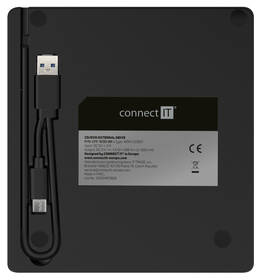 Externá DVD napaľovačka Connect IT 3v1 SlimDrive USB-C/A čierna

 obrázok produktu 4 z 5