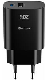 Nabíjačka do siete Swissten EDGE GaN 1x USB-C PD 20W/1x USB-A 18W QC čierna

 obrázok produktu 2 z 9