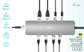 Dokovacia stanica i-tec USB-C Metal Nano 2x HDMI, PD 100W + Charger 100W (bundle) 

 obrázok produktu 1 z 5