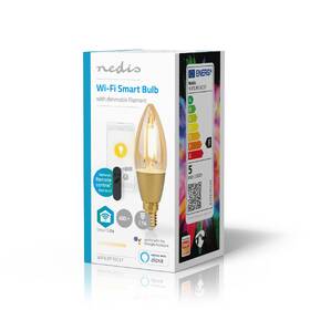 Inteligentná žiarovka Nedis SmartLife sviečka, Wi-Fi, E14, 470 lm, 4.9 W, Teplá Biela 

 obrázok produktu 5 z 5