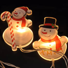 Vianočné osvetlenie Solight okenná reťaz - snehuliaci, 6x LED, prísavná, 120cm, 2x AA 

 obrázok produktu 1 z 7