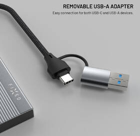USB Hub FIXED USB-C 4-port, USB-A adapter sivý

 obrázok produktu 4 z 6