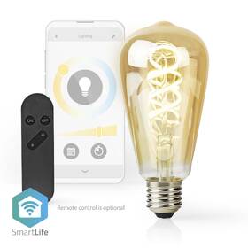 Inteligentná žiarovka Nedis SmartLife ST64, Wi-Fi, E27, 360 lm, 4.9 W, Teplá - studená biela 

 obrázok produktu 3 z 5
