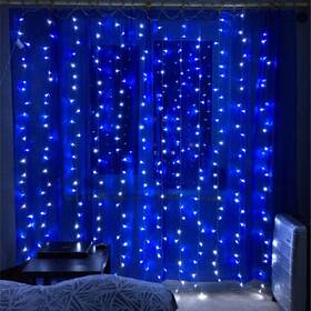 Vianočné osvetlenie ColorWay vnútorné, 300 LED, 3× 3m, 220–240V AC, modrá 

 obrázok produktu 7 z 11