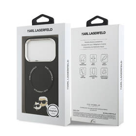 Kryt na mobil Karl Lagerfeld PU Karl and Choupette Heads Pins MagSafe na Apple iPhone 17 Pro Max čierny

 obrázok produktu 7 z 7