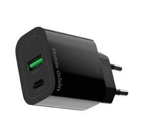 Nabíjačka do siete Mobile Origin PD20W MO12, 1x USB-A, 1x USB-C čierna

 obrázok produktu 2 z 14