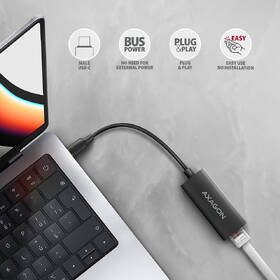 Sieťová karta Axagon USB-C 3.2 Gen 1 - Gigabit, Realtek 8153 čierna

 obrázok produktu 2 z 2