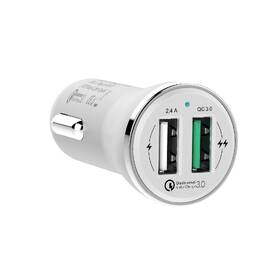 Adaptér do auta GoGEN CHQ 27, 2x USB, 2,4A s funkciou rýchlonabíjania QC 3.0 biela

 obrázok produktu 3 z 3