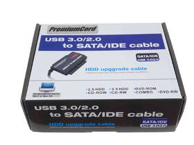 Adaptér PremiumCord USB 3.0 - SATA adaptér s káblom, napájací adaptér 

 obrázok produktu 3 z 3