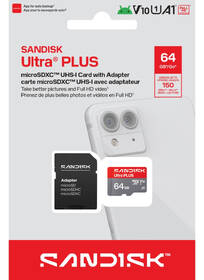 Pamäťová karta SANDISK 64GB UHS-I U1 (150R) + SD apaptér 

 obrázok produktu 4 z 5