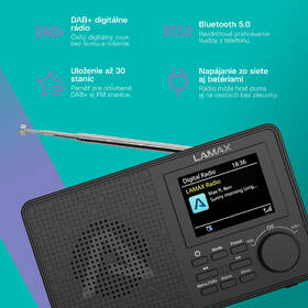 Rádioprijímač s DAB+ LAMAX RadioVox1 DAB čierny

 obrázok produktu 4 z 7
