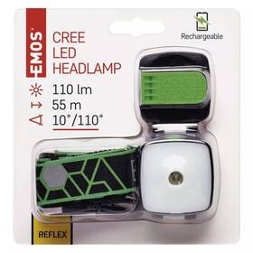 Čelovka EMOS P3535, CREE + SMD LED, 110 lm, 55 m, Li-Pol 850 mAh 

 obrázok produktu 9 z 11