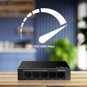 Switch Strong SW5000M 5-Port Gigabit kovový

 obrázok produktu 7 z 12