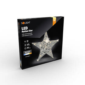 LED dekorácie Solight ratanová hviezda, 40x LED, 2xAA, 40cm 

 obrázok produktu 6 z 6