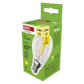 LED žiarovka EMOS Filament mini globe, 5,9 W, 806lm, E14, teplá biela 

 obrázok produktu 2 z 3