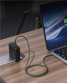 Kábel Voltme Powerlink Rugg Series USB-C/USB-C, CTC 5A/100W 1,8m zelený

 obrázok produktu 4 z 4