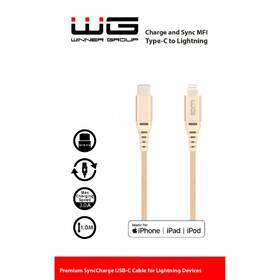 Kábel WG USB-C/Lightning, MFi, 1m zlatý

 obrázok produktu 1 z 1