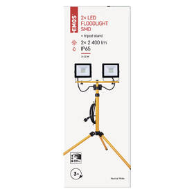 Reflektor EMOS Hobby Slim, 2x 30W, trojnožka čierny/žltý

 obrázok produktu 2 z 2