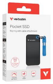SSD externý Verbatim Pocket SSD 512GB čierny/modrý

 obrázok produktu 3 z 8