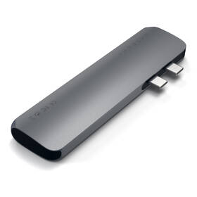 USB Hub Satechi USB-C PRO Hub (HDMI 4K, PassThroughCharging, 2x USB 3.0, 2xSD, ThunderBolt 3) sivý

 obrázok produktu 1 z 9
