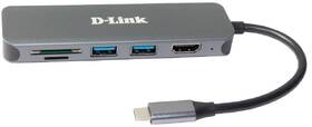 USB Hub D-Link 6v1 z USB-C na HDMI s čítačkou SD/microSD kariet a funkciou Power Delivery sivý

 obrázok produktu 1 z 2