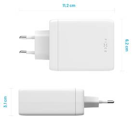 Nabíjačka do siete FIXED GaN 1x USB, 3x USB-C PD, 100W biela

 obrázok produktu 4 z 10