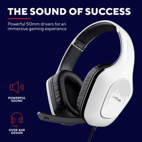 Headset Trust GXT 415W Zirox biely

 obrázok produktu 8 z 12