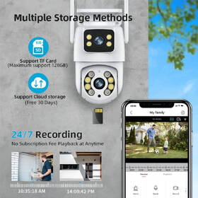 IP kamera IMMAX NEO LITE SMART Security DOUBLE , 355° 90°, Wi-Fi, Tuya biela

 obrázok produktu 9 z 12