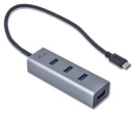 USB Hub i-tec USB-C Metal, 4x USB 3.0 sivý

 obrázok produktu 1 z 4